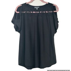 Bold Elements Sleeveless Black Lace Blouse Size Large